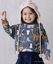 petit main | 【おさるのジョージ】総柄トレーナー(スウェット)