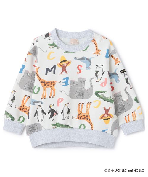 petit main（プティマイン）の「【おさるのジョージ】総柄トレーナー（スウェット・キッズ・アイボリー/ネイビー・130cm/110cm/120cm/100cm/80ｃｍ/90cm）」の12枚目の写真