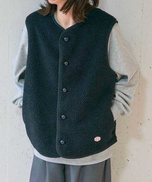 Vincent et Mireille（バンソンエミレイユ）の「【Vincent et Mireille】BOA VEST（ベスト・レディース・ブラック/クリーム・36）」の5枚目の写真