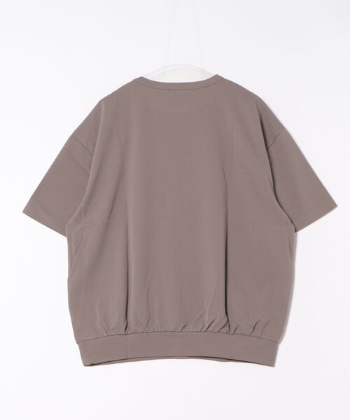 Bling Leads(ブリングリーズ)の「【RES】【Bling Leads】梨地 オーバーサイズクルーネックTシャツ(Tシャツ/カットソー・メンズ・グレイッシュベージュ/チャコールグレー/オフホワイト・MEDIUM/LARGE)」の4枚目の写真