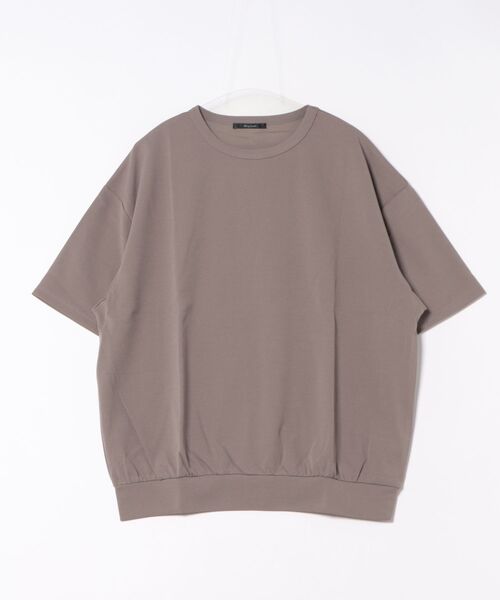 Bling Leads（ブリングリーズ）の「【RES】【Bling Leads】梨地　オーバーサイズクルーネックTシャツ（Tシャツ/カットソー・メンズ・グレイッシュベージュ・MEDIUM）」の4枚目の写真