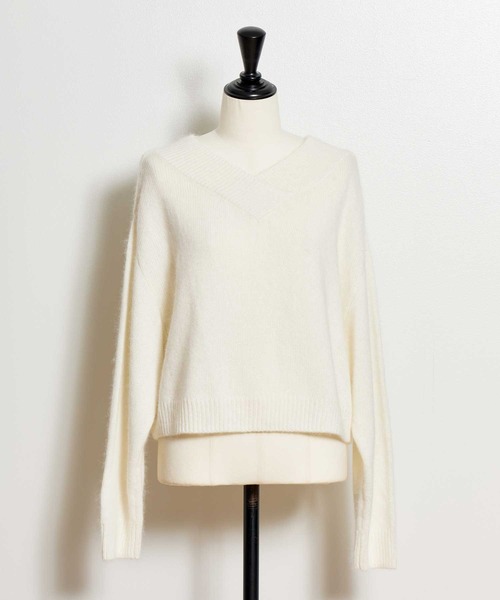 NOELA(ノエラ)の「2WAYアンゴララクーン混ニット(ニット/セーター・レディース・グレー/オフホワイト/ブラウン/ラベンダー・フリー)」の18枚目の写真