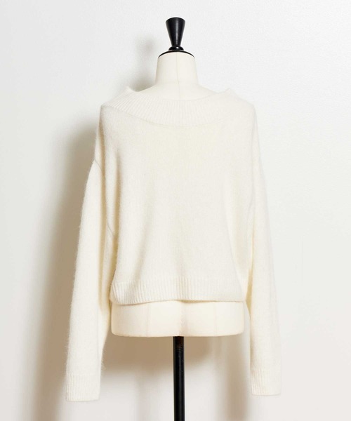 NOELA(ノエラ)の「2WAYアンゴララクーン混ニット(ニット/セーター・レディース・グレー/オフホワイト/ブラウン/ラベンダー・フリー)」の20枚目の写真