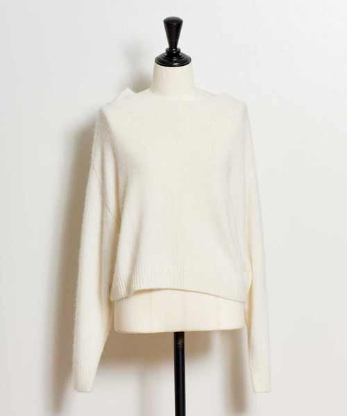 NOELA(ノエラ)の「2WAYアンゴララクーン混ニット(ニット/セーター・レディース・グレー/オフホワイト/ブラウン/ラベンダー・フリー)」の12枚目の写真