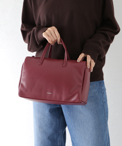 YAHKI(ヤーキ)の「YAHKI/ヤーキ パッファーボストンバッグ YH-759(ボストンバッグ・レディース・ブラック/ボルドー・FREE)」の6枚目の写真