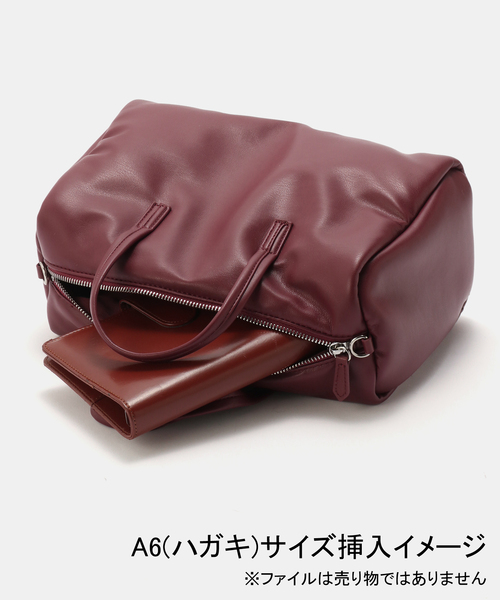 YAHKI(ヤーキ)の「YAHKI/ヤーキ パッファーボストンバッグ YH-759(ボストンバッグ・レディース・ブラック/ボルドー・FREE)」の15枚目の写真