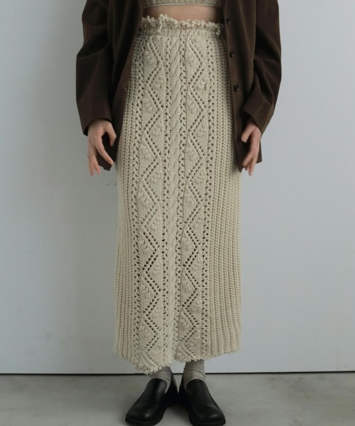 スカート anuke Cable Knit Skirt Cable Knit Skirt（スカート）｜anuke（アンヌーク）のファッション