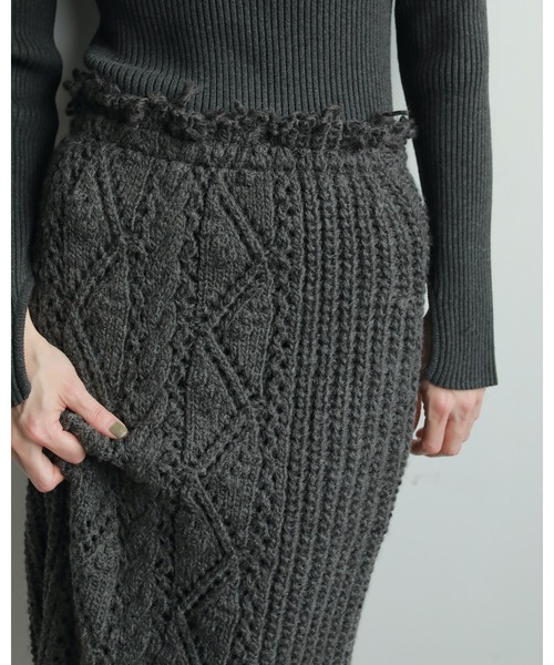 スカート anuke Cable Knit Skirt Cable Knit Skirt（スカート）｜anuke（アンヌーク）のファッション