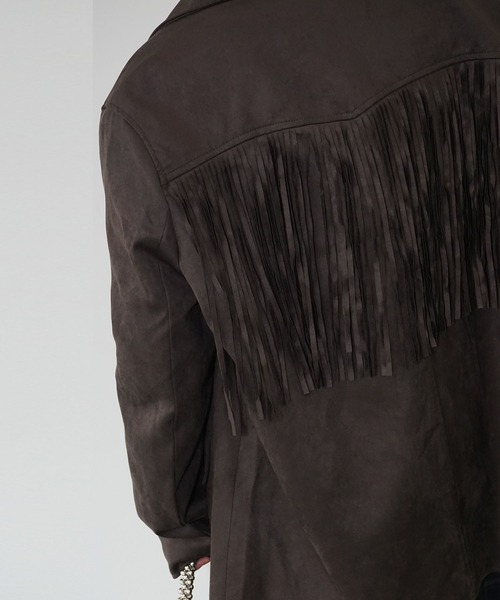 chuclla（チュクラ）の「フリンジオーバージャケット chw25a121（その他アウター・レディース・ブラウン/ブルー・FREE）」の6枚目の写真