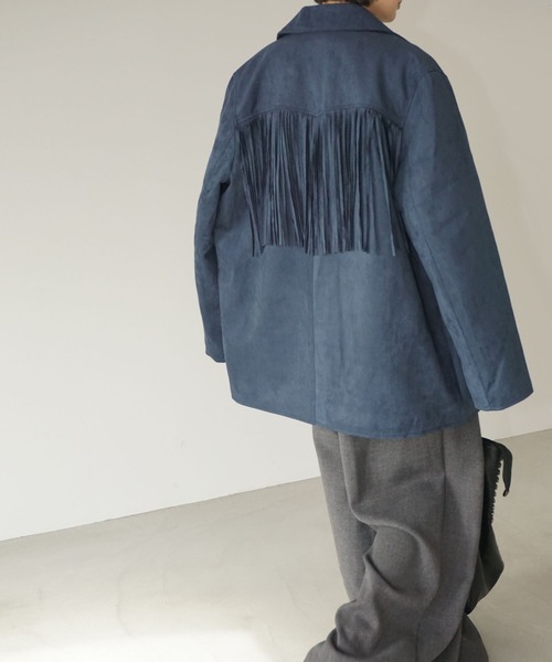 chuclla（チュクラ）の「フリンジオーバージャケット chw25a121（その他アウター・レディース・ブラウン/ブルー・FREE）」の15枚目の写真