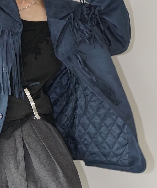 chuclla（チュクラ）の「フリンジオーバージャケット chw25a121（その他アウター・レディース・ブラウン/ブルー・FREE）」の16枚目の写真