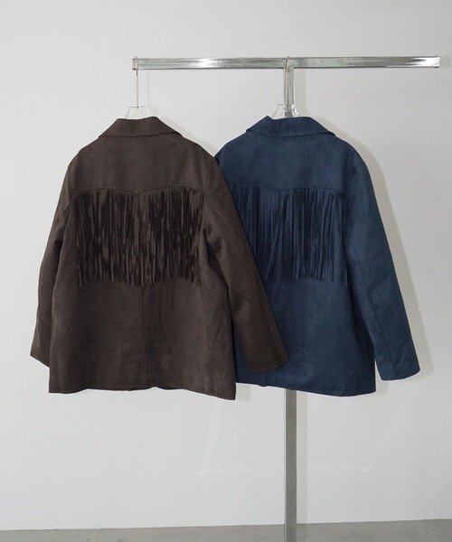 chuclla（チュクラ）の「フリンジオーバージャケット chw25a121（その他アウター・レディース・ブラウン/ブルー・FREE）」の21枚目の写真