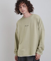 tk.TAKEO KIKUCHI（ティーケータケオキクチ）の「ドルマンレイヤードスウェット（Tシャツ/カットソー）」