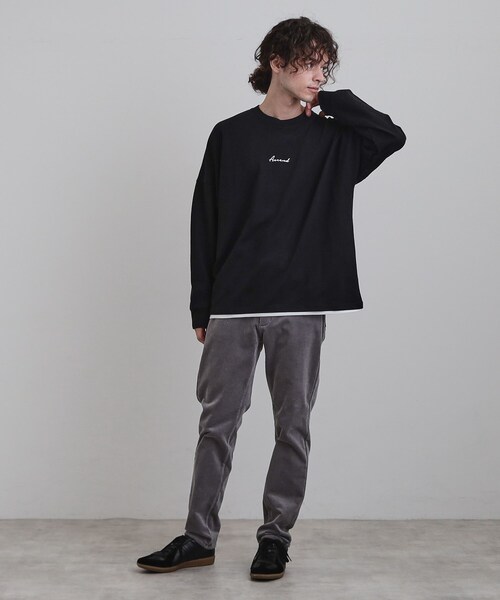 tk.TAKEO KIKUCHI(ティーケータケオキクチ)の「ドルマンレイヤードスウェット(Tシャツ/カットソー・メンズ・ブラック/グレー系4/オフホワイト/ナチュラル・02/03/04)」の11枚目の写真