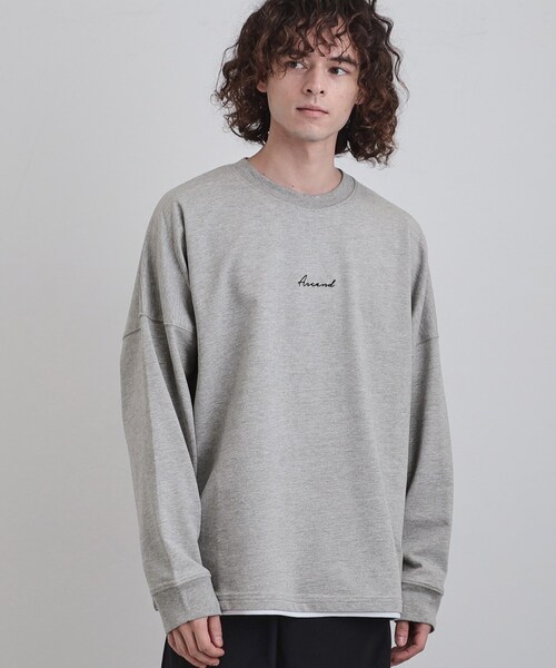 tk.TAKEO KIKUCHI(ティーケータケオキクチ)の「ドルマンレイヤードスウェット(Tシャツ/カットソー・メンズ・ブラック/グレー系4/オフホワイト/ナチュラル・02/03/04)」の17枚目の写真