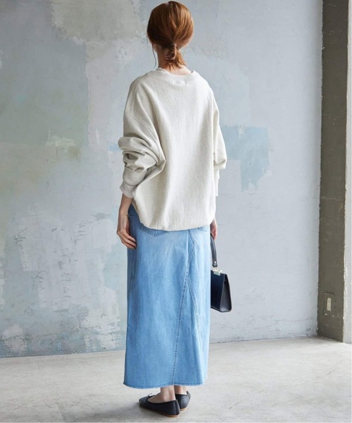 SLOBE IENA(スローブイエナ)の「《WEB限定/追加3》MARSEILLE ロゴスウェット(スウェット・レディース・アイボリー/チャコールグレー・FREE)」の15枚目の写真