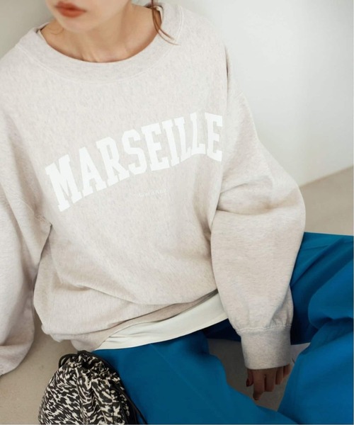 SLOBE IENA(スローブイエナ)の「《WEB限定/追加3》MARSEILLE ロゴスウェット(スウェット・レディース・アイボリー/チャコールグレー・FREE)」の21枚目の写真