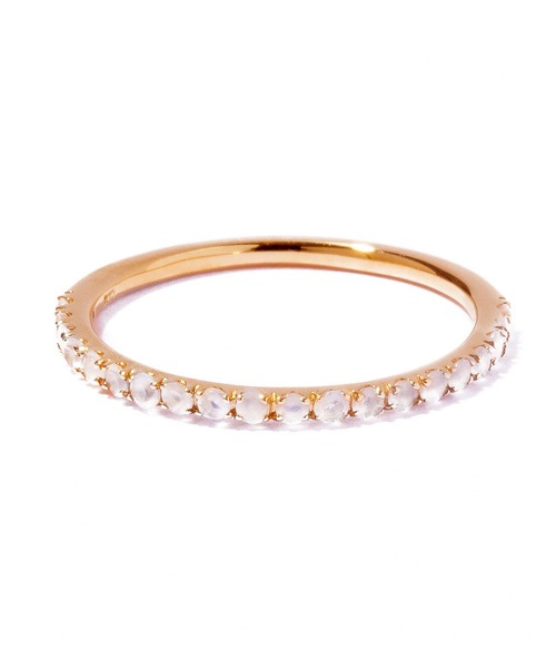 les bonbon（ルボンボン）の「【les bon bon】embrace moonstone ring/エンブレイス ムーストーン リング BOB803（リング・レディース・ゴールド・3/5/9/11/13/15 ）」の2枚目の写真