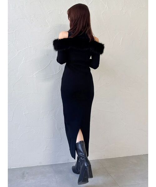 セール】オフショルファードッキングニットワンピース（ワンピース