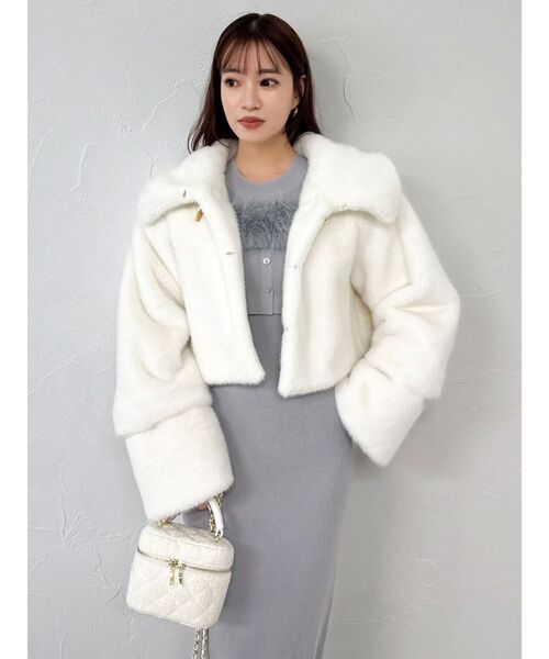 オフショルファードッキングニットワンピース（ワンピース）｜dazzlin