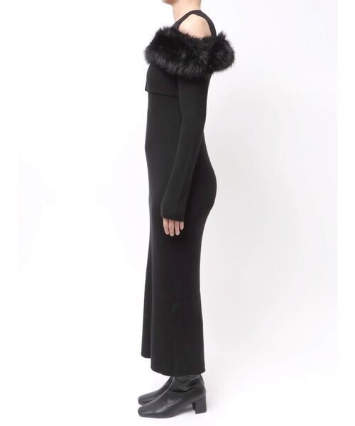 セール】オフショルファードッキングニットワンピース（ワンピース