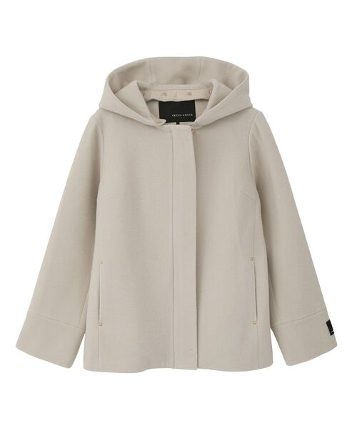 YECCA VECCA（イェッカヴェッカ）の「ウール混2wayショートコート（その他アウター・レディース・ライトベージュ/ダークネイビー/モカ・FREE）」の11枚目の写真