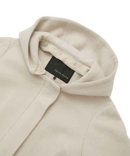 YECCA VECCA（イェッカヴェッカ）の「ウール混2wayショートコート（その他アウター・レディース・ライトベージュ/ダークネイビー/モカ・FREE）」の6枚目の写真