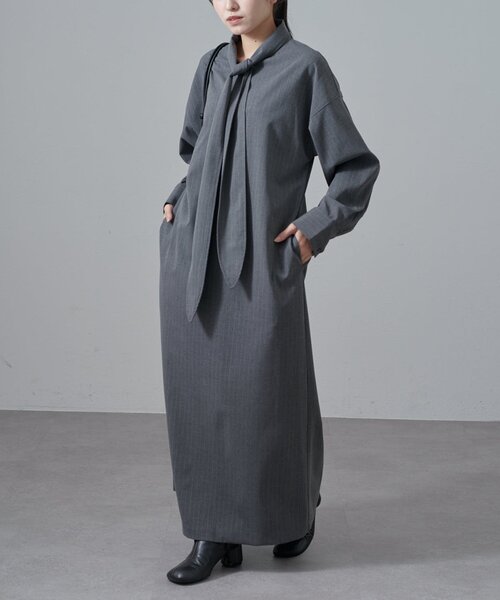 lovan ワンピース ソフトタイプライターコクーンワンピース（ワンピース）｜LANVIN en