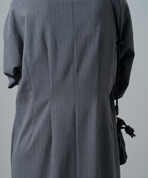 Lui's(ルイス)の「ストライプボウタイワンピース(ワンピース・レディース・グレー/ブラック・FREE)」の10枚目の写真