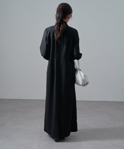 Lui's(ルイス)の「ストライプボウタイワンピース(ワンピース・レディース・グレー/ブラック・FREE)」の16枚目の写真