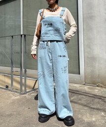 オールインワン・サロペット（ブルー・ネイビー/青色系・コーデュロイ