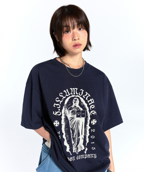 F.ILLUMINATE(フィルミネイト)の「パイオニアラウンドTシャツ-ネイビー(Tシャツ/カットソー・レディース・その他・SMALL/MEDIUM)」の4枚目の写真
