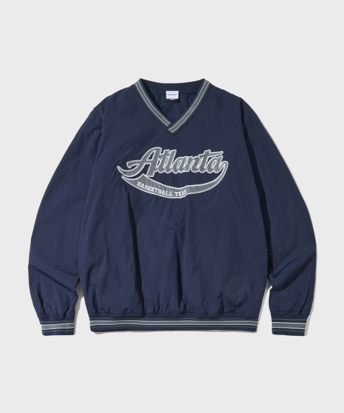 OUTSTANDING(アウトスタンディング)の「BASKETBALL WARMUP PULLOVER_NAVY(Tシャツ/カットソー・レディース・その他・SMALL/LARGE)」の1枚目の写真