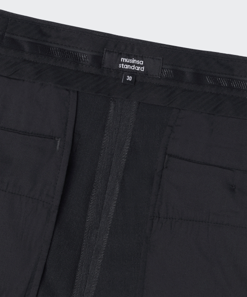 MUSINSA STANDARD（ムシンサスタンダード）の「リアルワイドヒドゥンバンディングスラックス[チャコールグレー]（スラックス・メンズ・その他・29/30/31/33/26/27/28/40/38/42/36/34/32）」の18枚目の写真