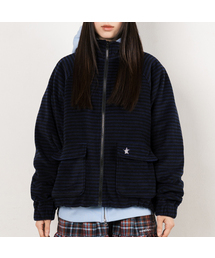 WEBHOUSE（ウェブハウス）の「Twister Star Teddy Fleece Jacket - Navy（その他アウター）」