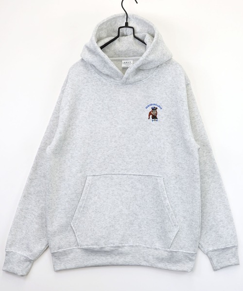 Burner(バーナー)の「【GROOVY STORE】ワンポイント刺繍プルオーバーフーディー 裏起毛(パーカー・メンズ・ホワイト系その他2/ブラック/ブラック系その他2/グレイッシュベージュ/ブルーグリーン/ホワイト系その他/ダークネイビー/スミクロ・M/L/LL)」の3枚目の写真