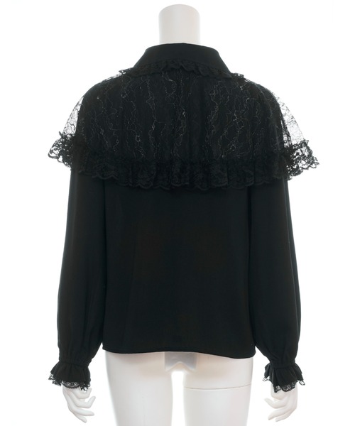 セール】レースケープ風ヨークブラウス（シャツ/ブラウス）｜Secret