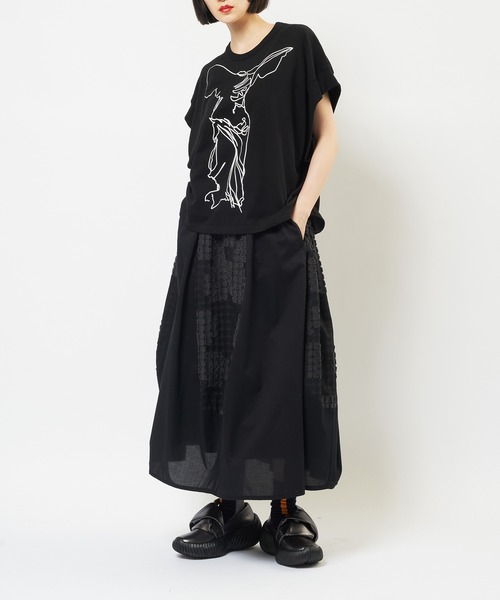 gomme(ゴム)の「フラワーバルーンスカート(スカート・レディース・ブラック・MEDIUM)」の16枚目の写真