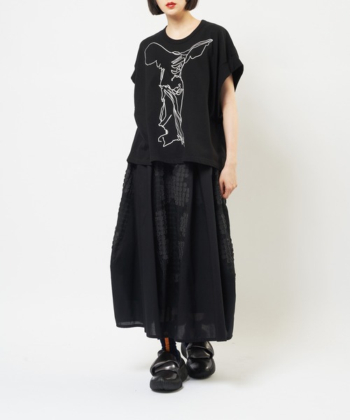 gomme(ゴム)の「フラワーバルーンスカート(スカート・レディース・ブラック・MEDIUM)」の15枚目の写真