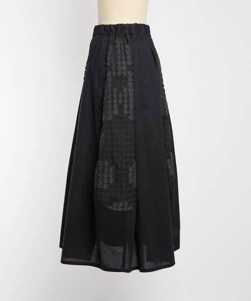 gomme(ゴム)の「フラワーバルーンスカート(スカート・レディース・ブラック・MEDIUM)」の8枚目の写真