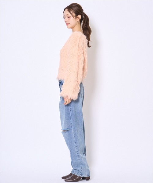 AND COUTURE(アンドクチュール)の「ロングフェザープルオーバー(ニット/セーター・レディース・モカ/グレー/アイボリー/オレンジ・FREE)」の19枚目の写真