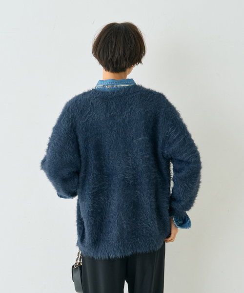 EMMA　ROUGE VIF（エマルージュヴィフ）の「【一部店舗限定】ラメシャギーニットカーディガン（カーディガン/ボレロ・レディース・ホワイト/ベージュ/ネイビー・フリー）」の11枚目の写真