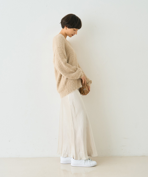 EMMA　ROUGE VIF（エマルージュヴィフ）の「【一部店舗限定】ラメシャギーニットカーディガン（カーディガン/ボレロ・レディース・ホワイト/ベージュ/ネイビー・フリー）」の17枚目の写真