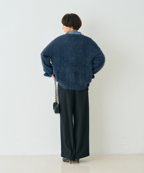 EMMA　ROUGE VIF（エマルージュヴィフ）の「【一部店舗限定】ラメシャギーニットカーディガン（カーディガン/ボレロ・レディース・ホワイト/ベージュ/ネイビー・フリー）」の20枚目の写真