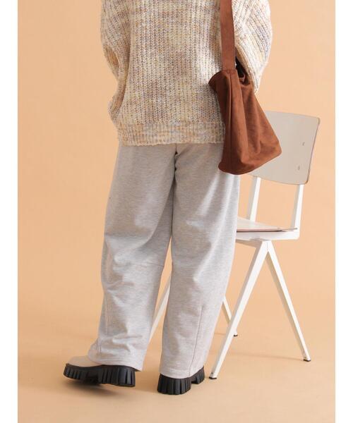 ehka sopo（エヘカソポ）の「カーブスウェットパンツ（スウェットパンツ・レディース・グレー/キナリ/ブラック・F）」の18枚目の写真