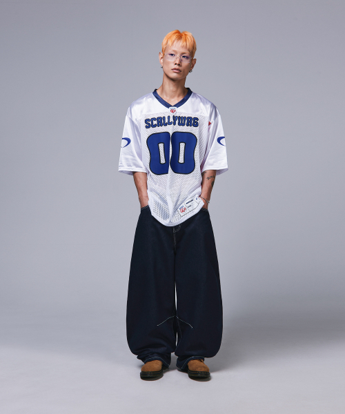 SCALLYWAG（スカリーワグ）の「ホワイトロゴ生地ダートデニム[インディゴ]（デニムパンツ・レディース・その他・X-LARGE/SMALL/MEDIUM/LARGE）」の14枚目の写真