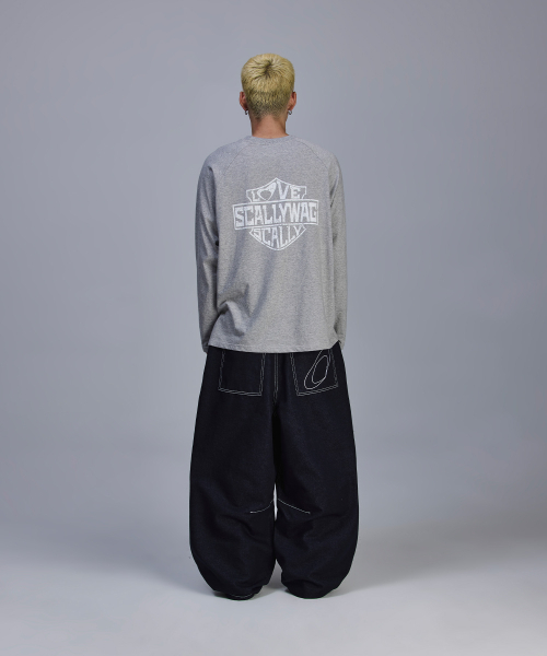 SCALLYWAG（スカリーワグ）の「ホワイトロゴ生地ダートデニム[インディゴ]（デニムパンツ・レディース・その他・X-LARGE/SMALL/MEDIUM/LARGE）」の3枚目の写真