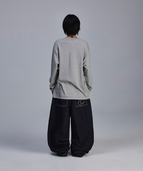 SCALLYWAG（スカリーワグ）の「ホワイトロゴ生地ダートデニム[インディゴ]（デニムパンツ・レディース・その他・X-LARGE/SMALL/MEDIUM/LARGE）」の4枚目の写真