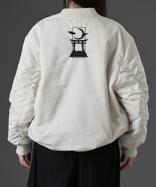 ファイヤーマンバックル刺繍MA-1ジャケット（ブルゾン）｜狐独（コドク