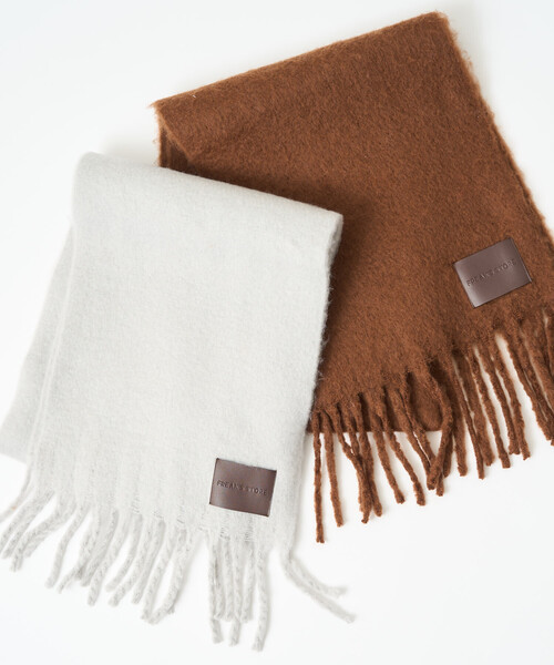 FREAK'S STORE（フリークスストア）の「ボリュームフリンジマフラー（マフラー・レディース・オフホワイト/ライトグレー/ブラウン/レッド・ONE SIZE）」の18枚目の写真